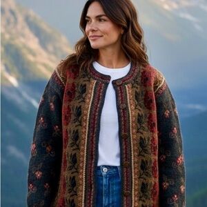 Icelandic wool sweater ladies large fully lined